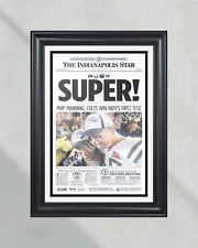 2007 Peyton Manning Indianapolis Colts Super Bowl Champion Framed Front Page New picture