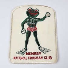 RARE Vintage Frankie The Frogman Patch MEMBER Scuba Diving Sea-Net National Club picture