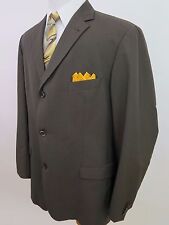 Hugo Boss Pure Wool Solid Chocolate Brown Blazer Jacket Sport Coat 46/48 L USA picture
