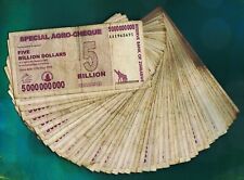 50 x 5 Billion Zimbabwe Dollars Special Agro Cheque 2008 + COA = 100 % Authentic picture