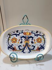 Vintage Nova Deruta Italian Art Pottery Serving Platter-Hand Painted Excellent  picture