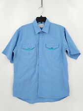 Jean Phillipe Button-Up Shirt  Mens Size Medium Short Sleeve Blue  picture