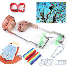 2 Gear Tree Climbing Spike Set Pole Climbing Spurs W/ Security Lanyard & Harness picture