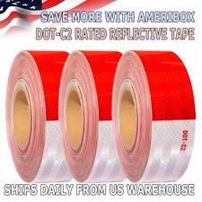Conspicuity Tape DOT-C2 Approved Reflective Trailer Red White 2”x50’ /1 Roll picture