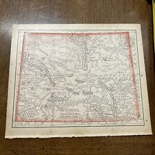 Rand, McNally & Co Antique 1904 Map Of Wyoming 7x6 picture