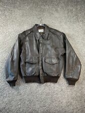 VINTAGE Branded Garments A 2 Flight Bomber Jacket Mens 48 Brown Leather USAF picture
