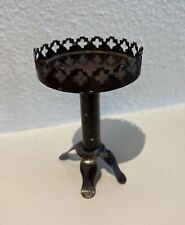 Antique doll house miniature Rock Graner Tin grain painted Plant Stand Table picture
