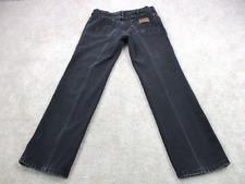 VINTAGE Wrangler Jeans Men 31 Black 936 Cowboy Straight Western Denim 31x30 USA picture