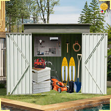 6 x4FT Outdoor Storage Shed Metal Garden Tool Shed w/ Lockable Doors Backyard picture