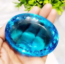 1000 Ct Certified Natural Brazilian Blue Topaz Big Size Oval Loose Gemstone picture