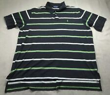 Vintage Polo Golf Ralph Mens Shirt Black Extra Large Striped Pony Ralph Lauren picture