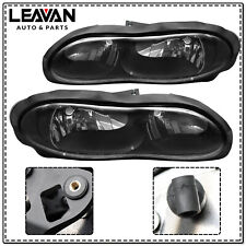 For 1998-2002 Chevy Camaro Z28 Headlights Headlamps Black Housing Set picture