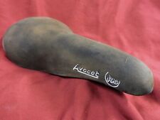 Vintage Avocet RS Racing Special Brown Buffalo Leather Saddle Made in Italy picture