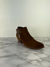 Aquatalia Women's Farin Weatherproof Suede Buckle Ankle Booties Boots Size 7 picture
