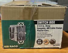 Hubbell Raco 512 Switch Box with Plaster Ears for Old Work, Box Of 20 Qty New picture