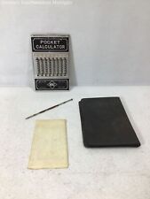 Vintage MBC Pocket Calculator w/ Case, Stylus & Instructions - UNTESTED picture