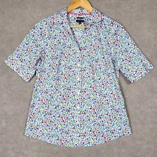 TALBOTS Top Women's 6 (Small) Button Up The Perfect Shirt Prairie Floral Blouse  picture
