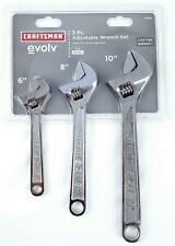 Craftsman 3 Piece Adjustable Wrench Set - 6, 8, 10 inch length (Damaged Packing) picture