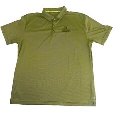 Calvin Klein Old Course St. Andrews Links Striped Golf Polo Shirt Mens XL Yellow picture
