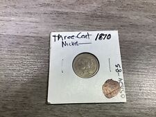 1870 Three-Cent Nickel Piece U.S. Coin-Fine Condition-051024-83 picture