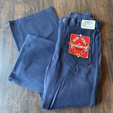 Vintage Seafarer Utility Dungaree Trousers Mens 31x32 Blue Denim 11” Bell Bottom picture