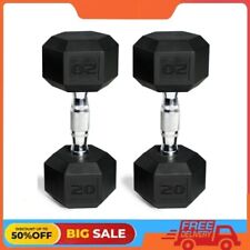 CAP Barbell, 20lb Coated Rubber Hex Dumbbell, Pair picture
