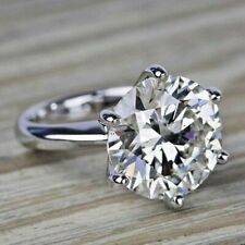 RARE 7.25 Ct Certified Off White Diamond Solitaire Ring, Great Shine-Treated picture