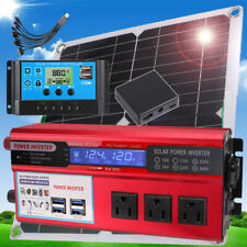6000W Complete Solar Panel Kit with Controller & Inverter Home 110V Grid System picture