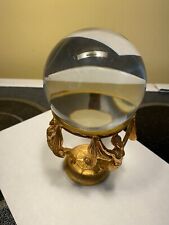 Crystal Visions 1989 Franklin Mint Crystal Ball with 3 Goddess Stand Art Deco picture