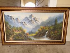 large signed original framed vintage oil painting by KEIKO HENZAN picture