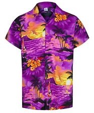 Hawaiian Shirt Mens Coconut Tree Print Beach Vacation Aloha Party picture