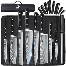 9PCS Handmade HAND FORGED DAMASCUS STEEL CHEF KNIFE Set Kitchen Knives Set w/Bag picture