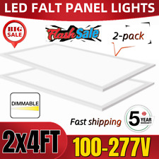 2x4 LED Troffer Panel Edge-Lit Flat (2-4 PACK) 5000k Daylight, 7800 Lumens picture