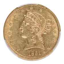 1861 $5 Gold Liberty Head CACG AU 55 CAC picture