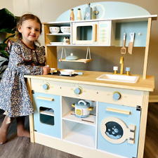 ROBUD Wooden Kitchen Kids Pretend Play Kitchen Playset Toddlers Toy Kitchen Gift picture