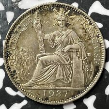 1937 French Indo-China 20 Centimes Lot#D7971 Silver picture