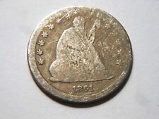 1861-P G/AG Silver Seated Liberty Quarter,  Nice *Low Priced* Vintage Coin picture