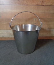 Vintage BLOOMFIELD 18-8 Stainless Steel Seamless Dairy Vet Bucket/Pail  12.5qt picture