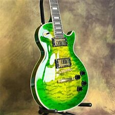 Solid LP Electric Guitar Iguana Green Beauty Flame Maple Top Mahogany Neck picture