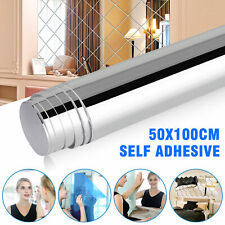 Mirror Reflective Kitchen Wall Stickers Self Adhesive Tile Film Paper Home Decor picture