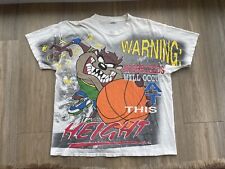 Vintage 1995 Looney Tunes Tasmanian Devil Basketball T-shirt XL 90s picture