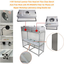 110V Vertical Laminar Flow Hood Air Flow Clean Bench Dust Free Work 99.99% HEPA picture