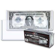 (25) BCW Large Currency Toploaders Rigid Holder Storage US Note Bill picture