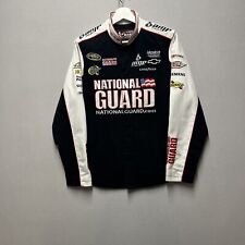 NASCAR Jacket LG Dale Earnhardt Jr Black National Guard Authentic Race car  picture