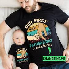 Our first father's day Together Shirt, Father's Day Gift, Custom father's shirt picture