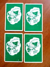 (4) 1950s TAMKO ROOF Shingles Joplin MO Ad Playing Cards Black Waiter Tray Used picture