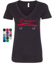 Dodge Challenger SRT Demon Women's V-Neck T-Shirt American Muscle picture