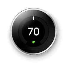 Google Nest Smart Learning Thermostat 3rd Gen Wi-Fi Programmable Stainless Steel picture