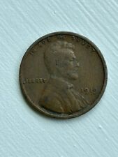 Rare 1919 1c Wheat Cent U.S. Penny No mint. L Touching Rim Dyed Rim ERROR Coin picture