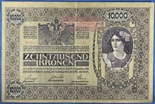 Austria 1918 - 10000 Kronen - 1919 Overprint - P-65 - Estimated grade VF picture